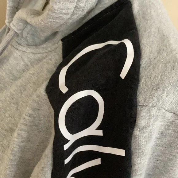 Gray and black hoodie Calvin Klein woman’s M zip up - Picture 7 of 10